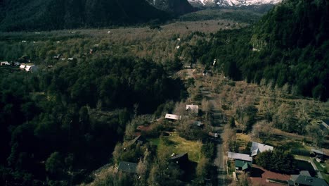 slow motion, drone footage in 120 fps slog-2 in the mointains city chillan in chile