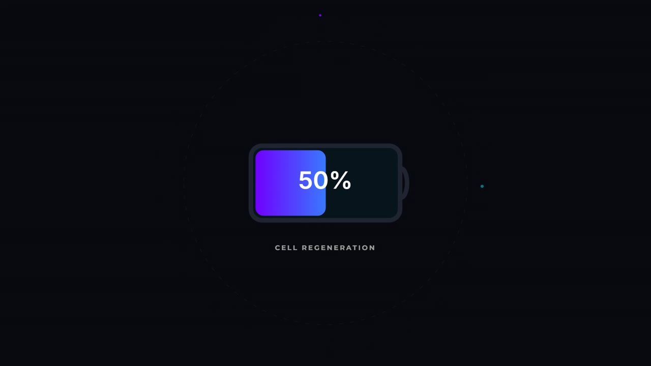 Digital Battery Charging Progress Bar Animation