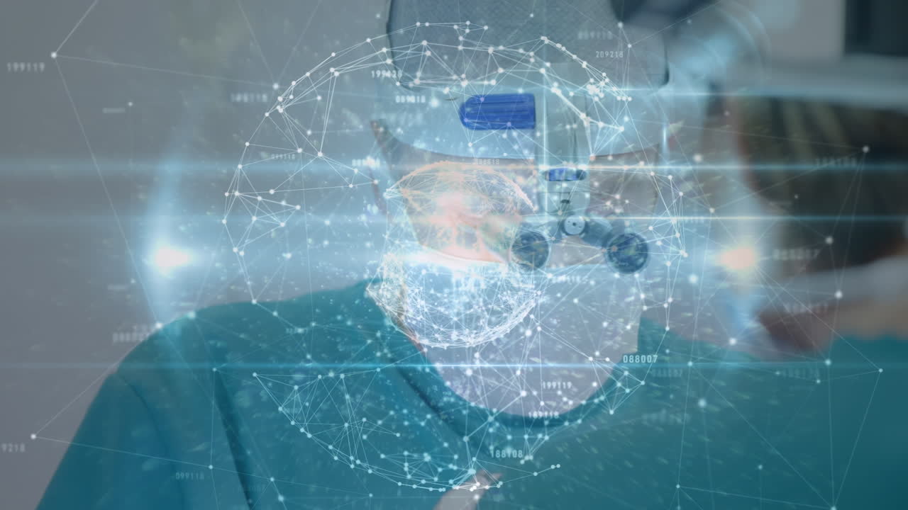 Animation of network of connections over diverse male and female doctors