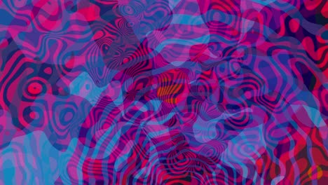 psychedelic retro groove: mesmerizing fluid motion in a chaotic red and blue background - vintage groovy vibes: captivating 60s 70s motion