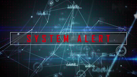 System-alert-text-against-web-of-connections