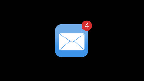 notificación por correo electrónico contando