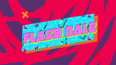Flash-Sale-Grafik-Im-Blauen-Rechteck-Auf-Rotem-Und-Blauem-Hintergrund-4k