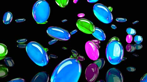 Colorful Floating Capsules