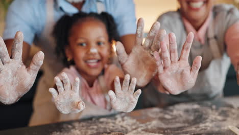 family baking together
