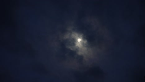 bajo el suave resplandor de la luz de la luna, la noche se desarrolla en la danza de la sombra y la nube