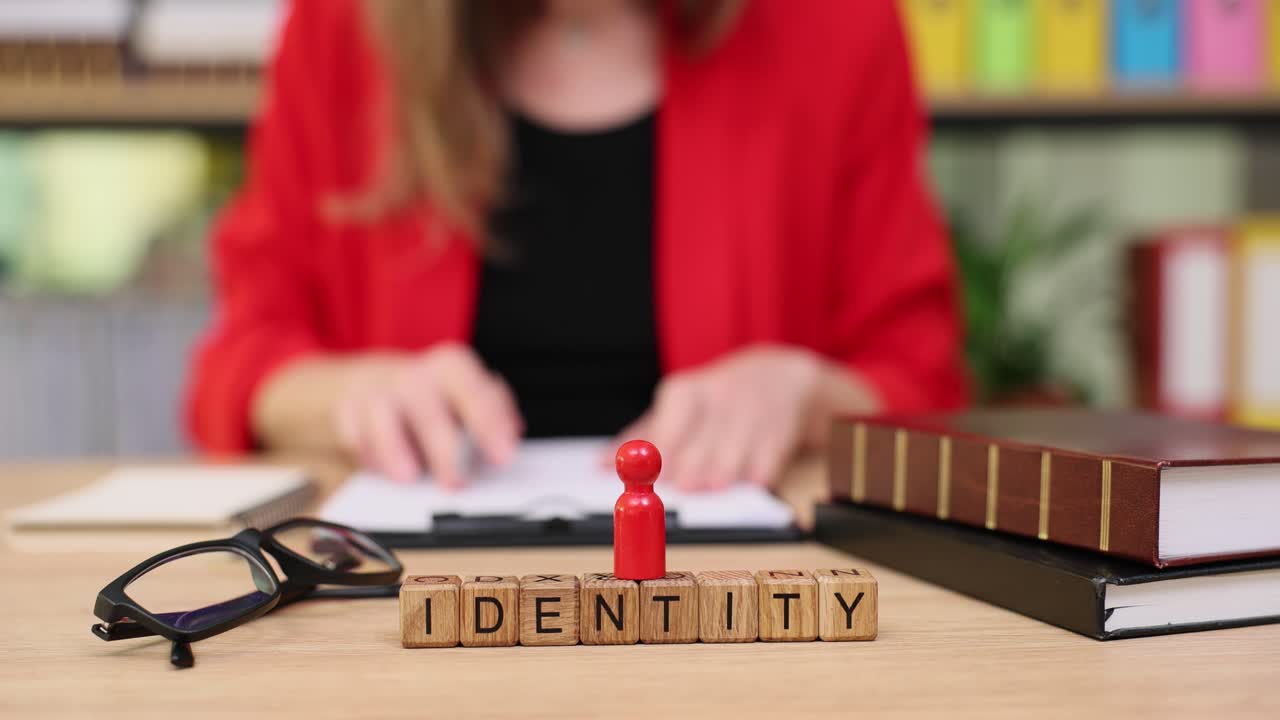 The concept of identity on a desk