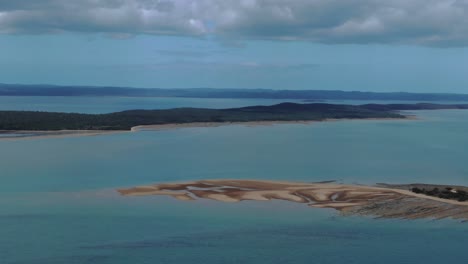 islet in front of fraser island, queensland in australia