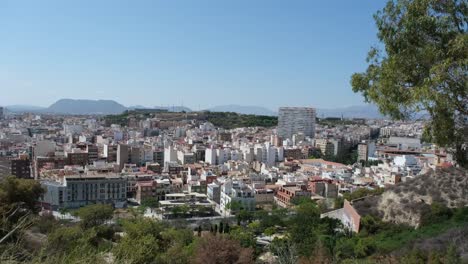 alicante’s cityscape showcases whitewashed buildings alongside modern spanish architecture.