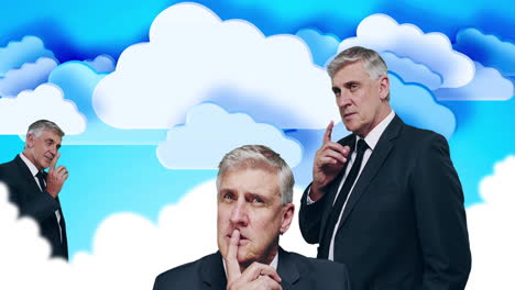 hombres de negocios en discusión, concepto de nube