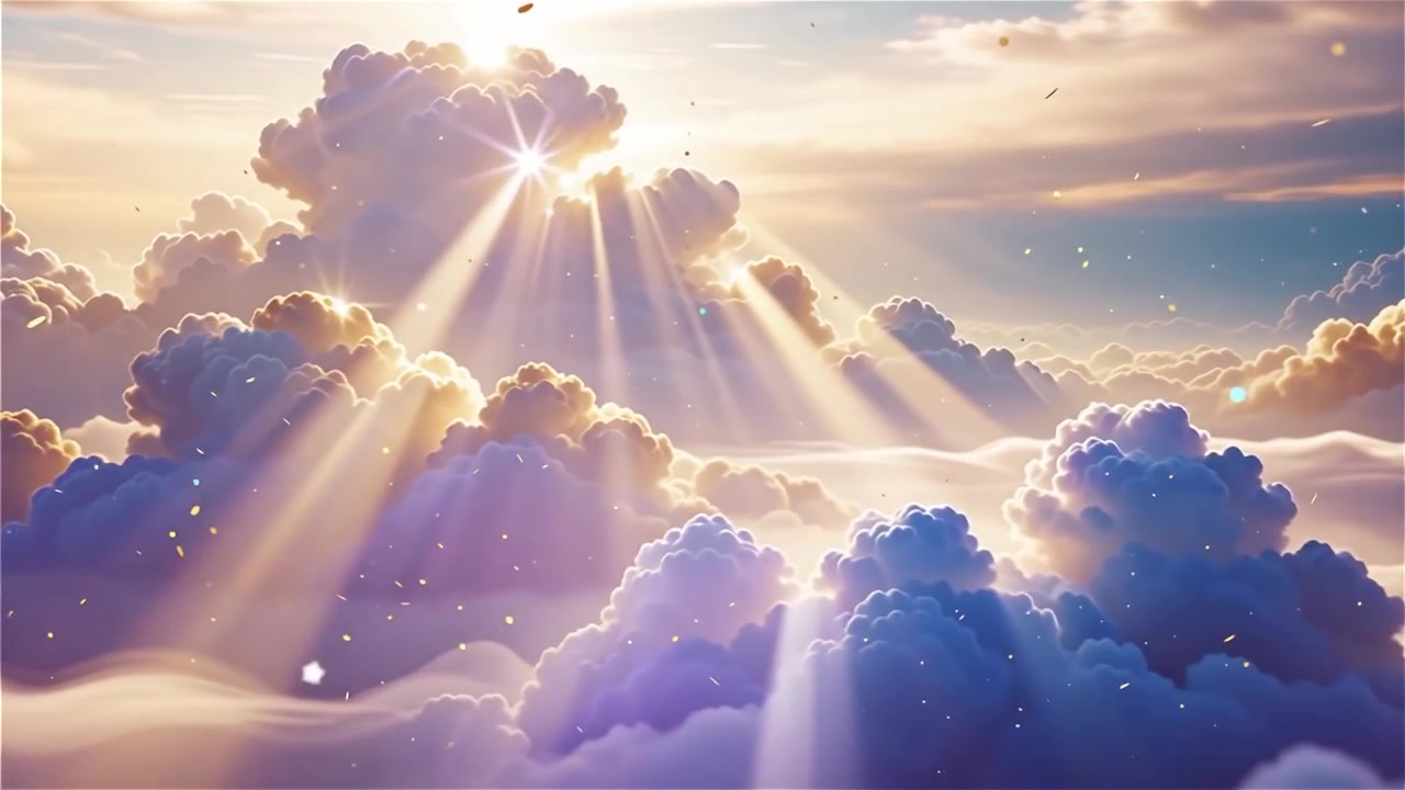 Christian Heavenly Light Worship Background