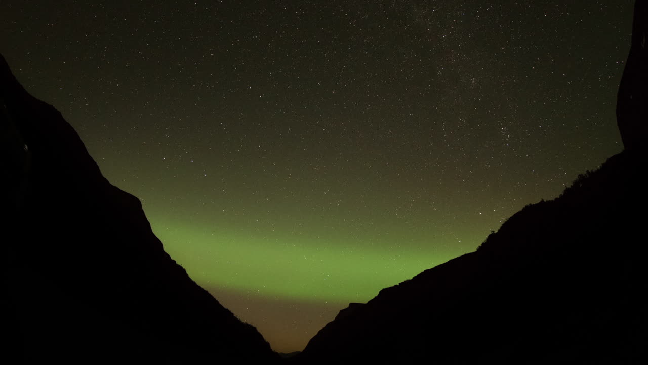lapso de tiempo de la aurora boreal