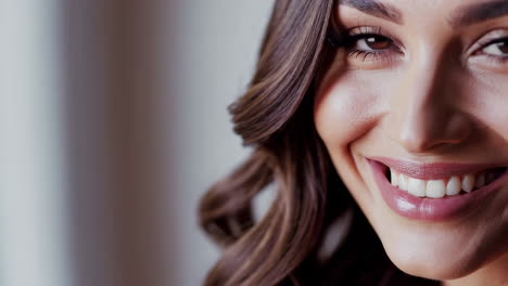 retrato de una mujer hermosa con maquillaje