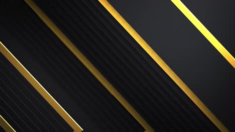 animation of gold and black lines waving on seamless loop