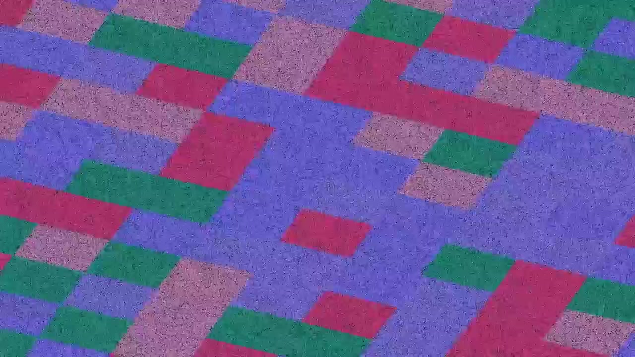 Abstract Motion Background with Shifting Colorful Geometric Pixel Pattern