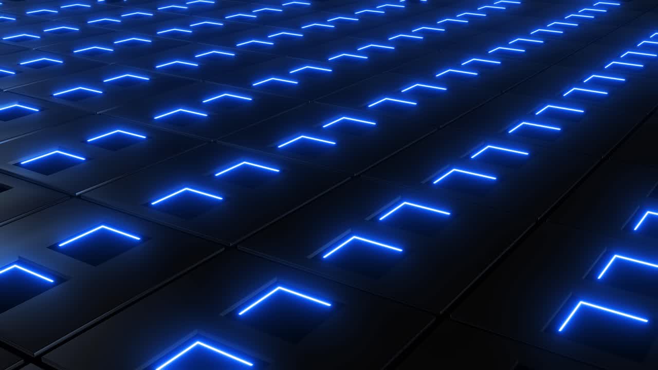 Abstract Futuristic Pattern with Glowing Blue Lines