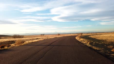 Bikers-riding-in-the-countryside-of-Colorado-during-a-sunny-winter-day