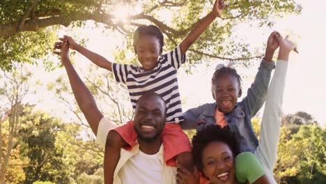 Cute-family-is-laughing-in-the-park-