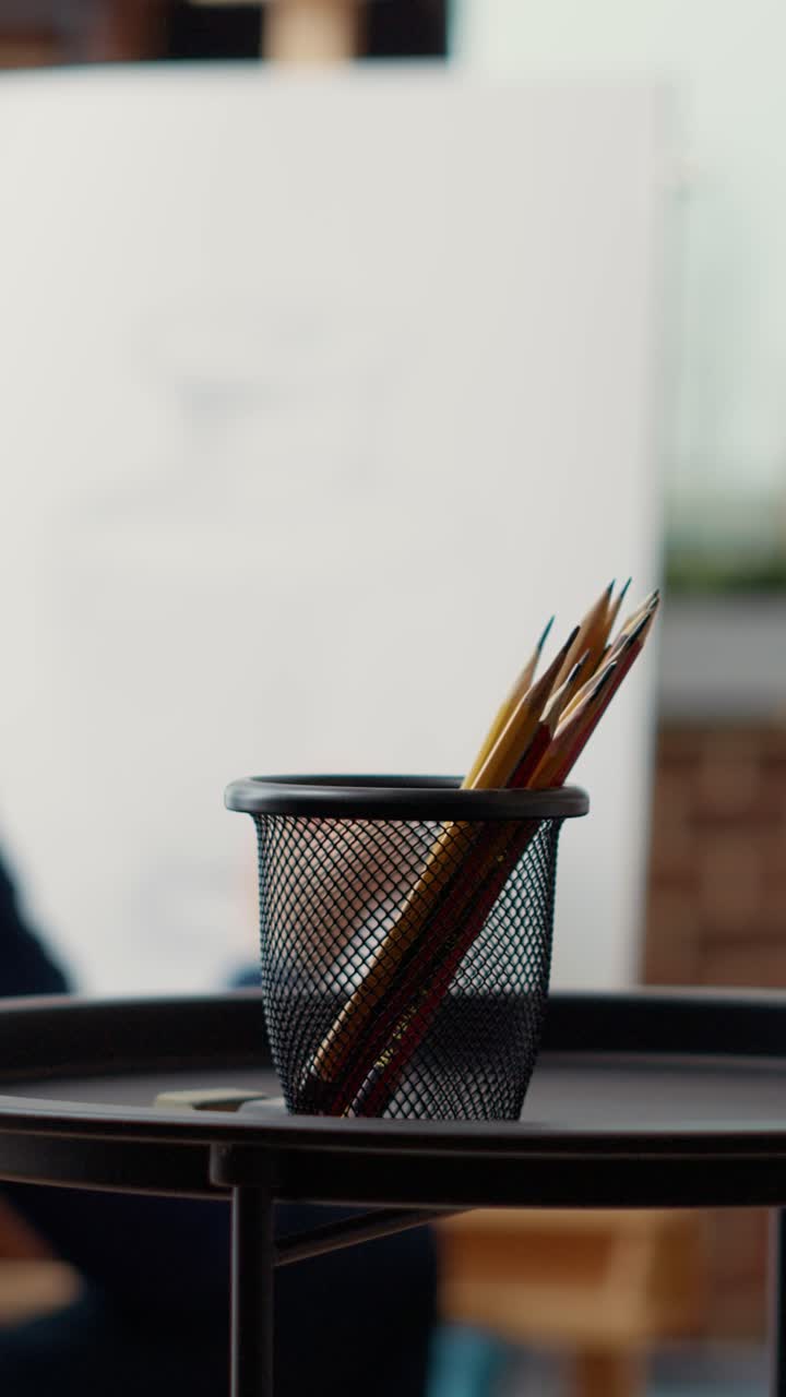 Pencils in a Holder with Drawing Board