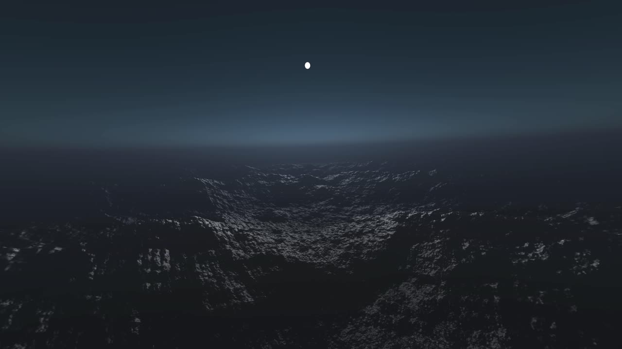Night Landscape Under a Moonlit Sky
