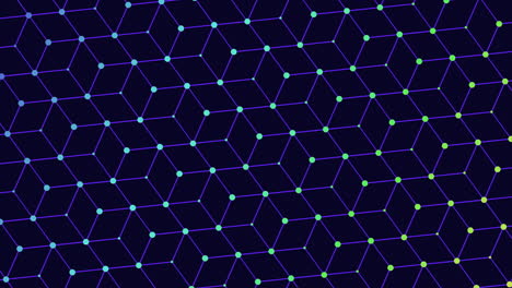 Hexagon-grid-pattern-with-triangles-in-purple-and-blue