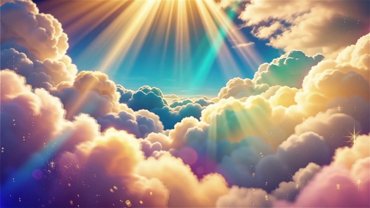 Christian Heavenly Light Worship Background