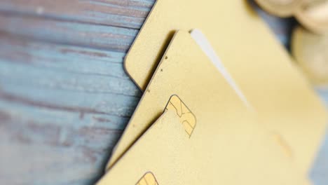 closeup of credit cards