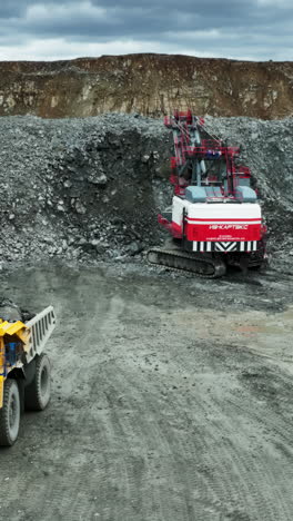 heavy machinery in an open-pit mine