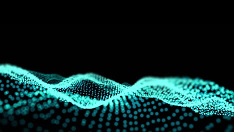 animation of innovation and ideas text with green glowing mesh on black background