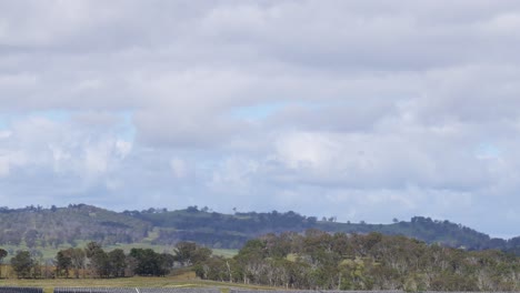 clouds moving over tranquil countryside hills