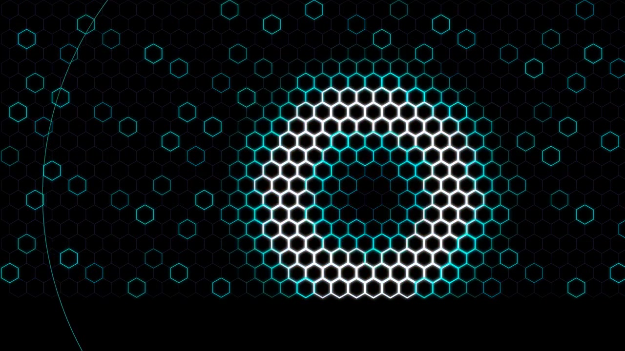 Fundo Abstrato em Movimento com Padrões de Grade Hexagonal Brilhantes