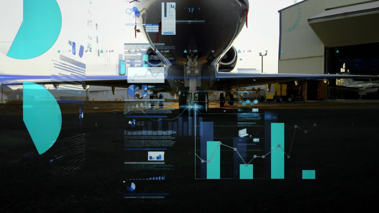 Animation of data processing over plane