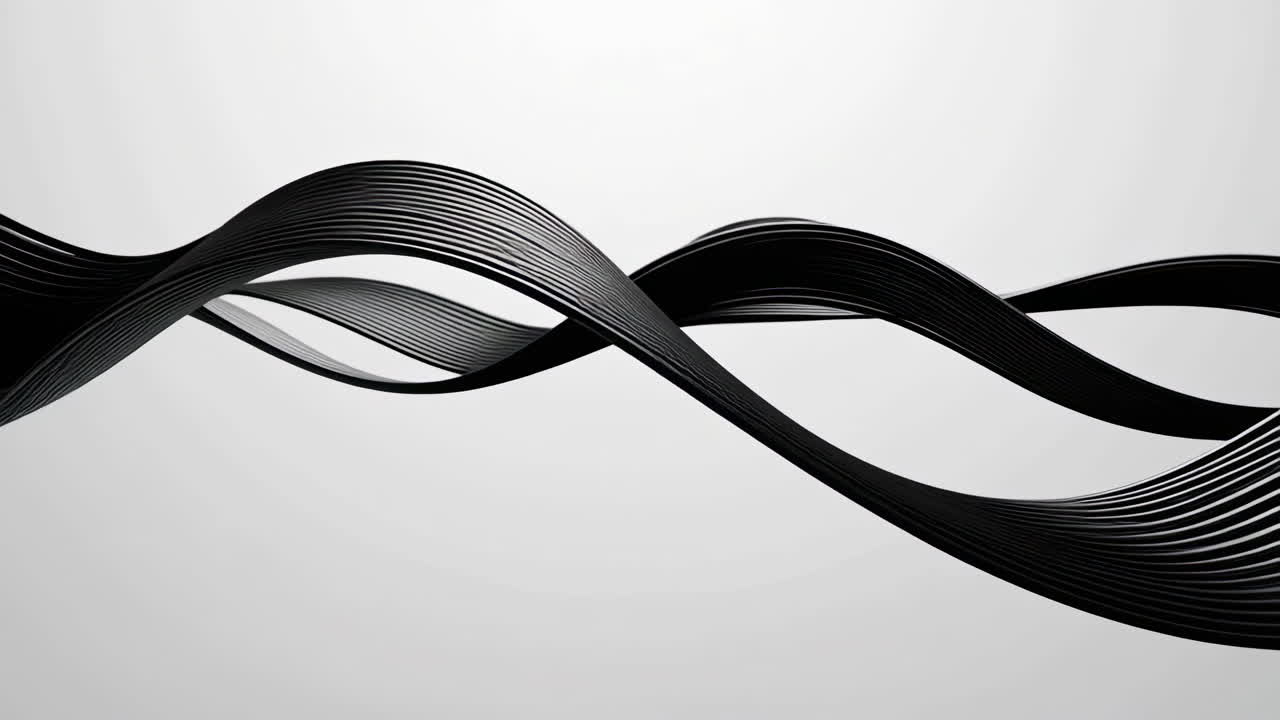 Abstract black wave lines