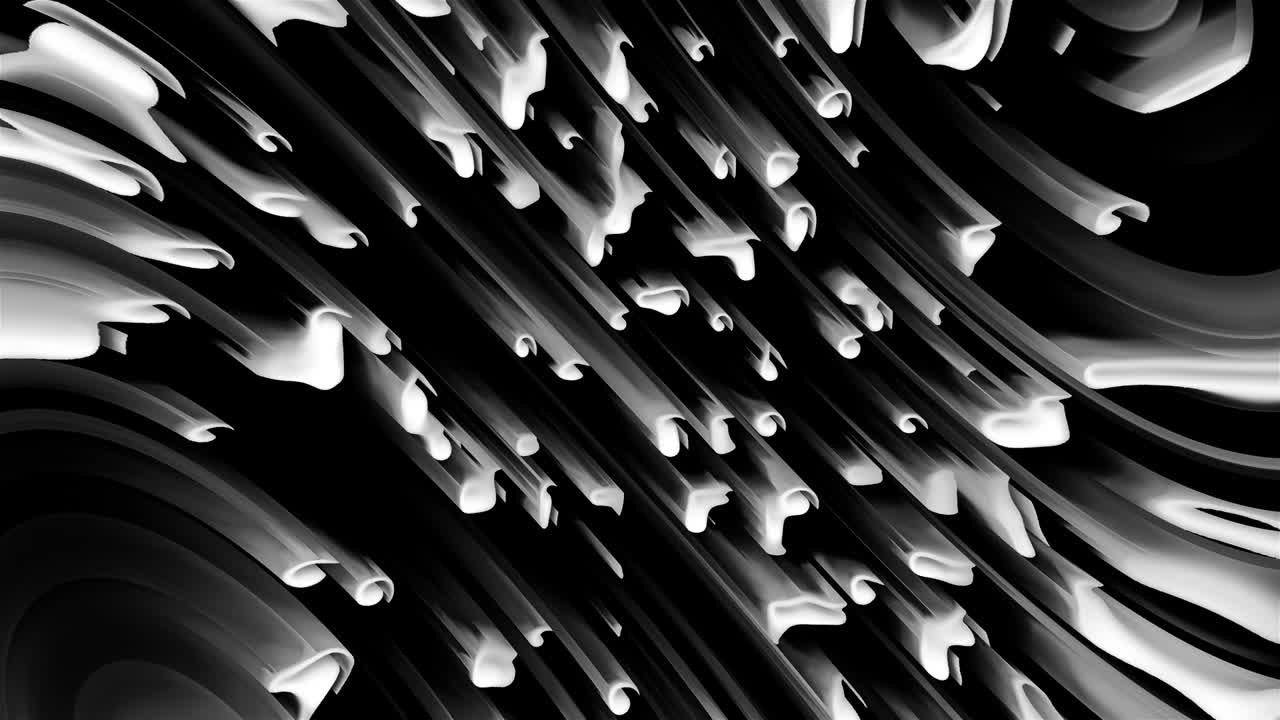 muchos cometas abstractos caen a alta velocidad, renderización 3d. lluvia virtual de asteroides, fondo generado por computadora