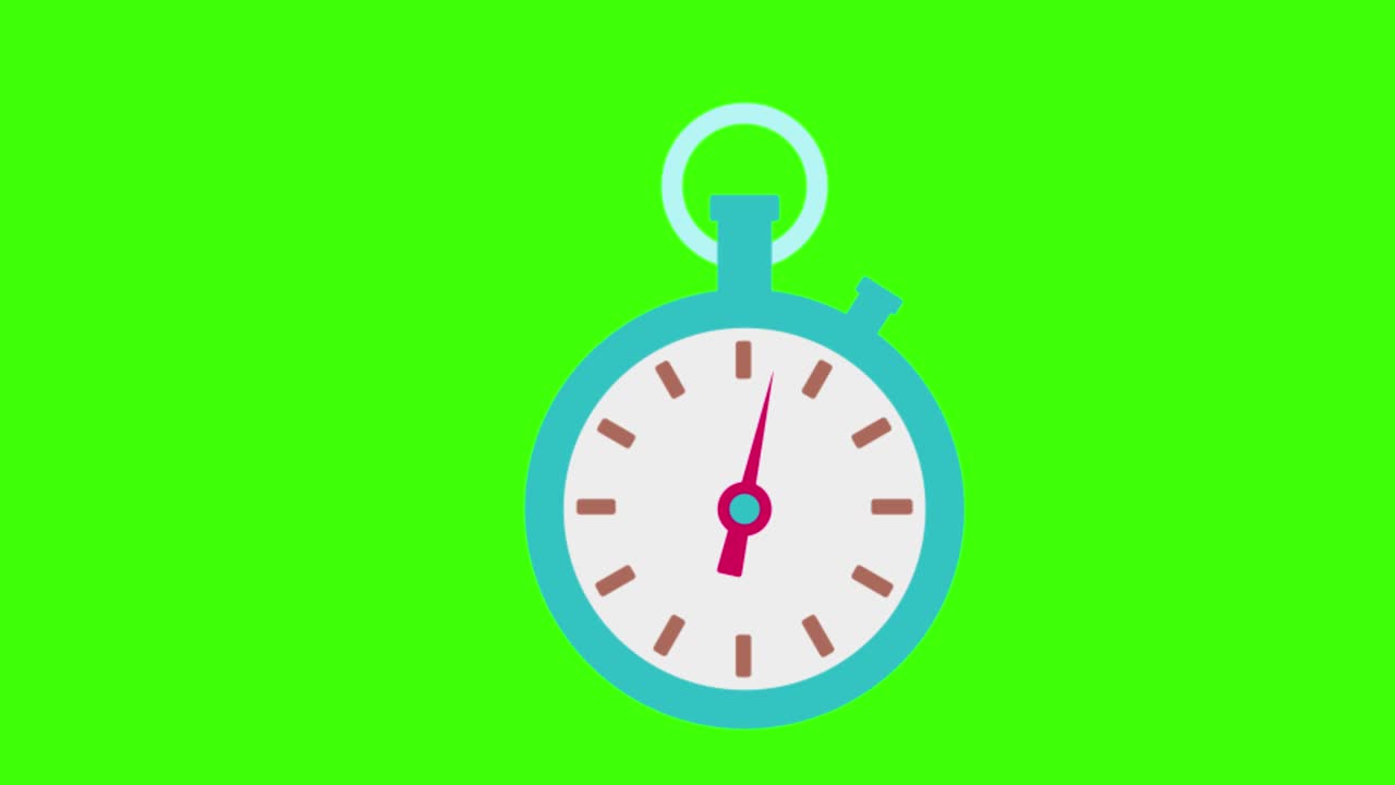 Illustration of stopwatch with a green background