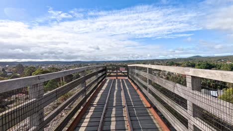 aerial view from a high walkway