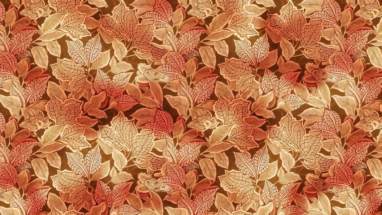 Vintage botanical leaf pattern