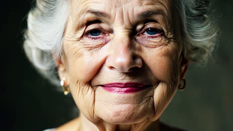 portrait of a beautiful senior woman smiling