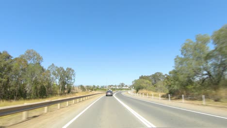 driving on a country road in australia