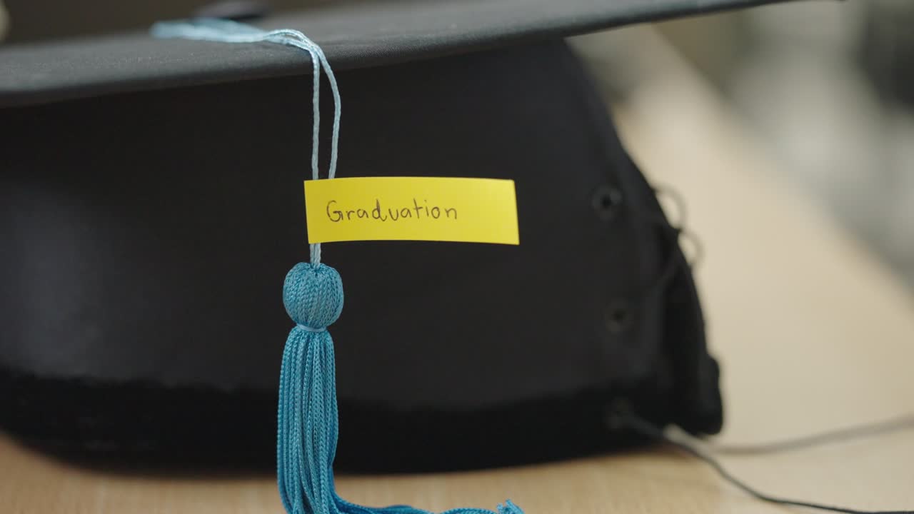 졸업 날짜를 위해 종이 달력 카운트다운 계획에 졸업