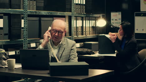 private investigator requesting crucial information on landline phone call