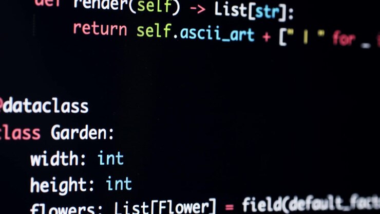 Python Source Code Scrolling on Computer Screen