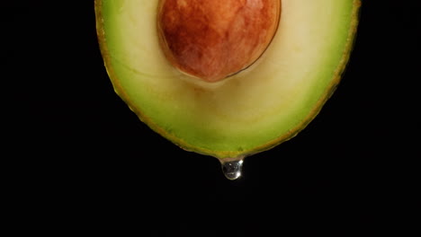 avocado slice with droplet