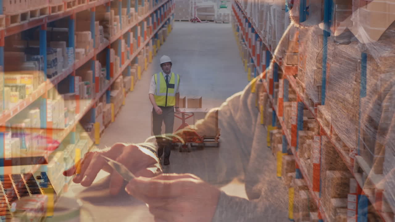 hombre caucásico en distanciamiento social comprando en línea en casa