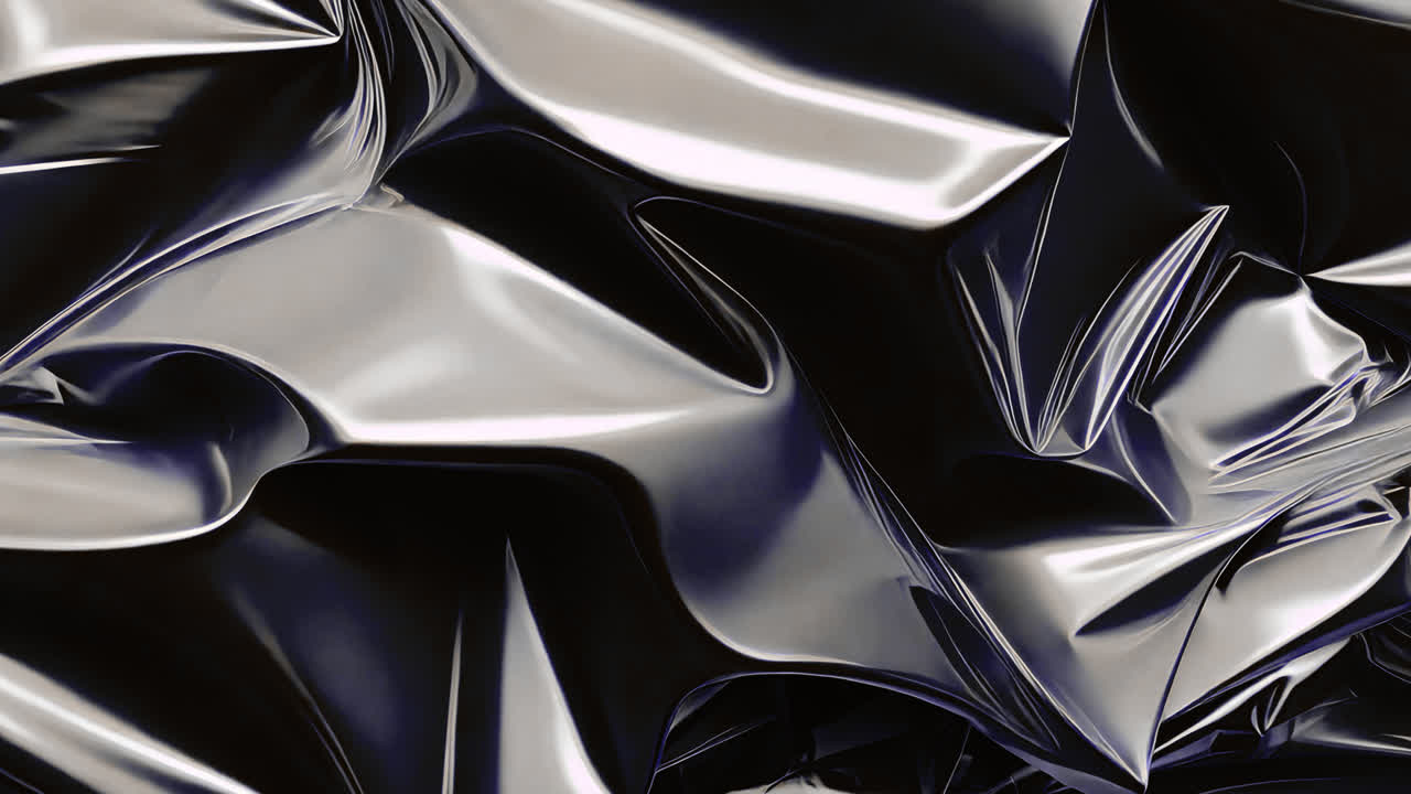 Crumpled plastic texture animated overlay, transparent 4K video, alpha channel, ProRes 4444