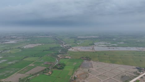 Expansive-agricultural-lands-near-Badin-City,-Sindh