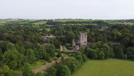 blarney castle  ireland panning drone aerial footage