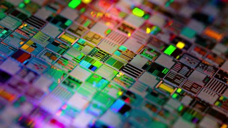 vista de cerca de un microchip