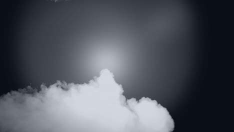 clouds of smoke on grey background