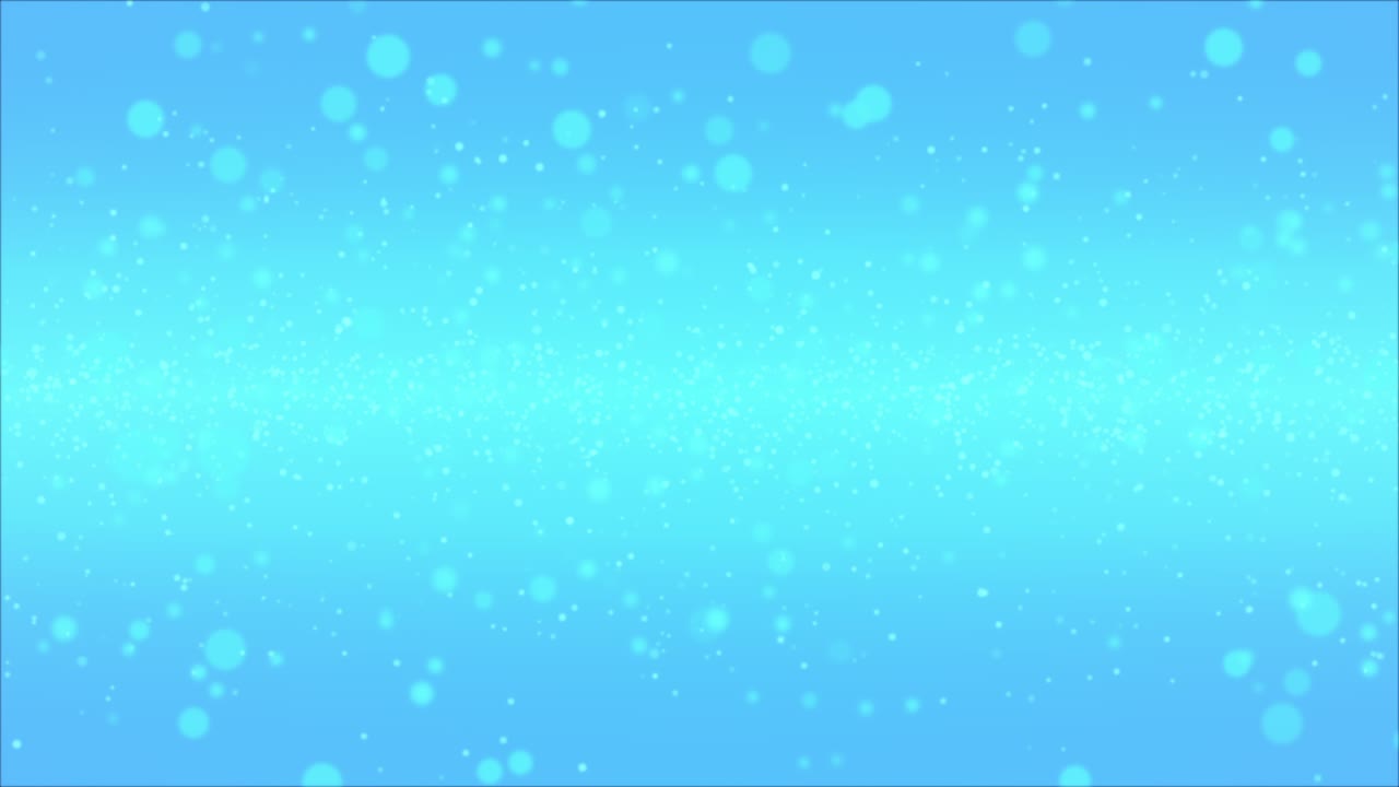 Slowly spreading glitter particles background (seamless loop, light blue)